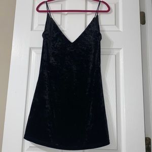 Black velvet dress
